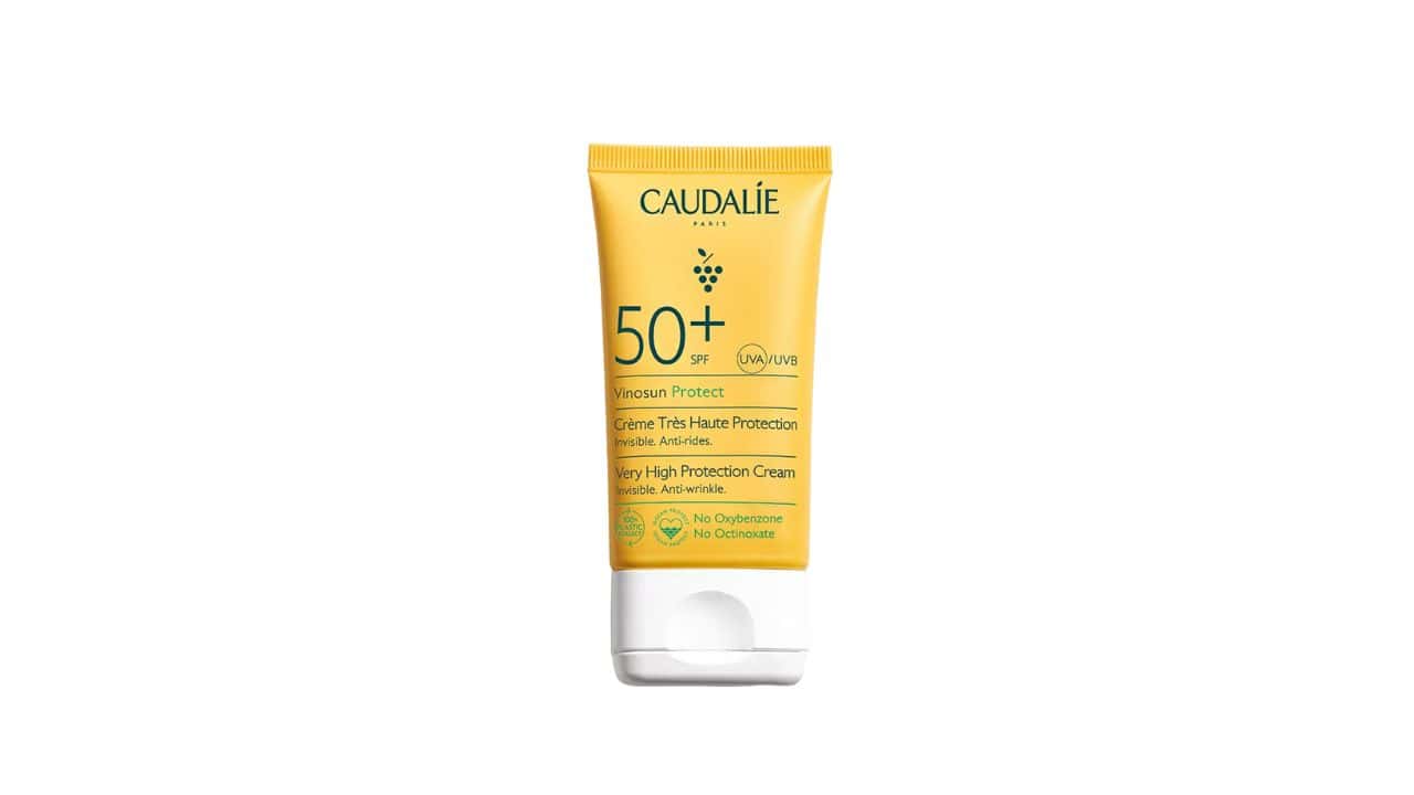 Skincare Routine for Dry Skin X Caudalie Vinosun Protect High Protection Cream SPF 50